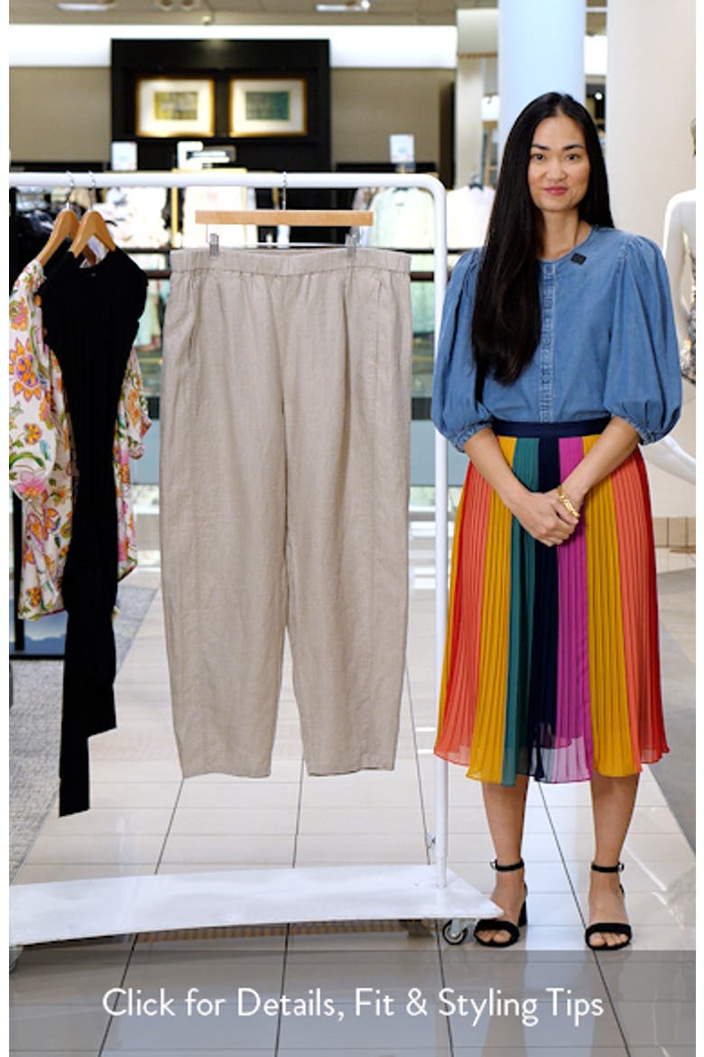 Organic Linen Ankle Lantern Pants video
