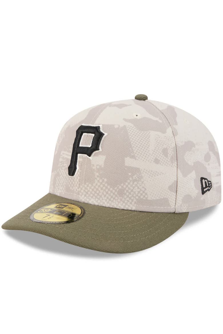 Men's New Era Light Beige/Olive Pittsburgh Pirates 2025 Armed Forces Day 59FIFTY Fitted Hat, Alternate, color, Light Beige