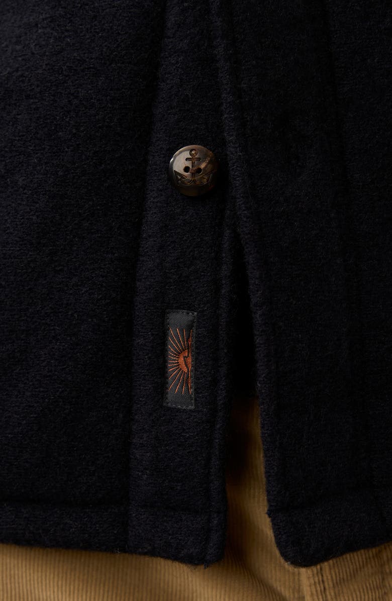 Faherty Range Fleece Lined Shirt Jacket, Alternate, color, Navy Shadow Twill