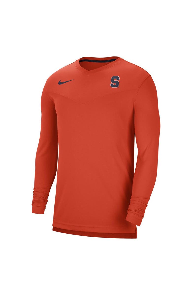 Nike Men's Nike Orange Syracuse Orange 2022 Coach Performance Long Sleeve V-Neck T-Shirt, Alternate, color, 