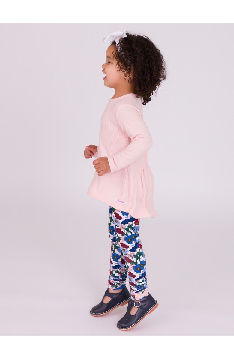 RuffleButts Girls Kids Ruched Bow Leggings, Alternate, color,
