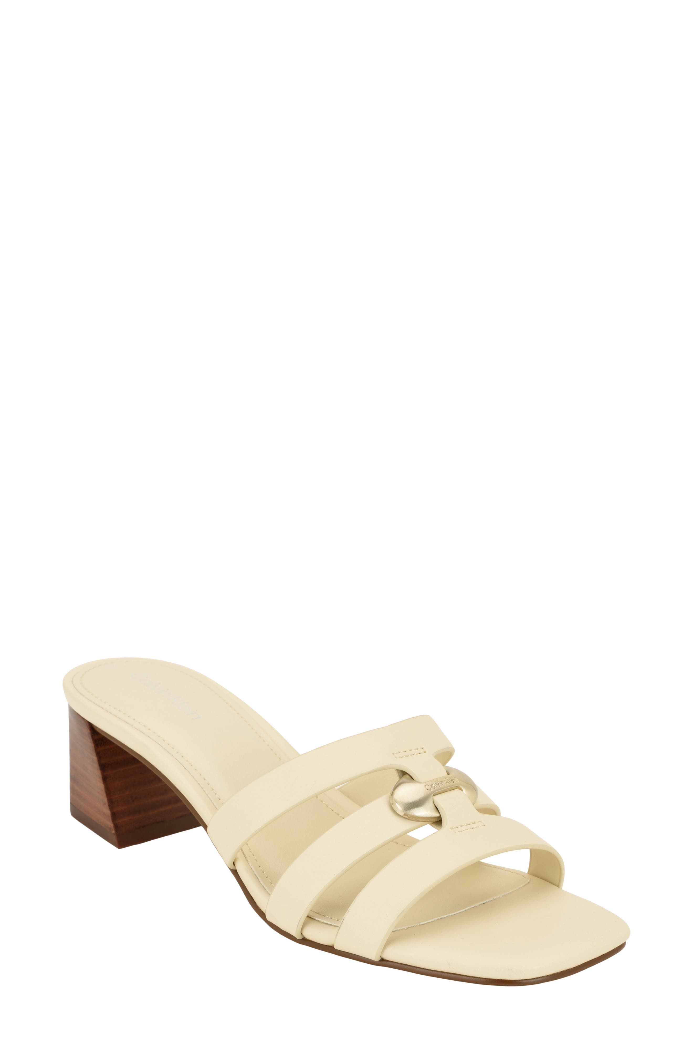 Adelaide Faux Leather Slide Sandal, Main, color, LIGHT NATURAL LEATHER