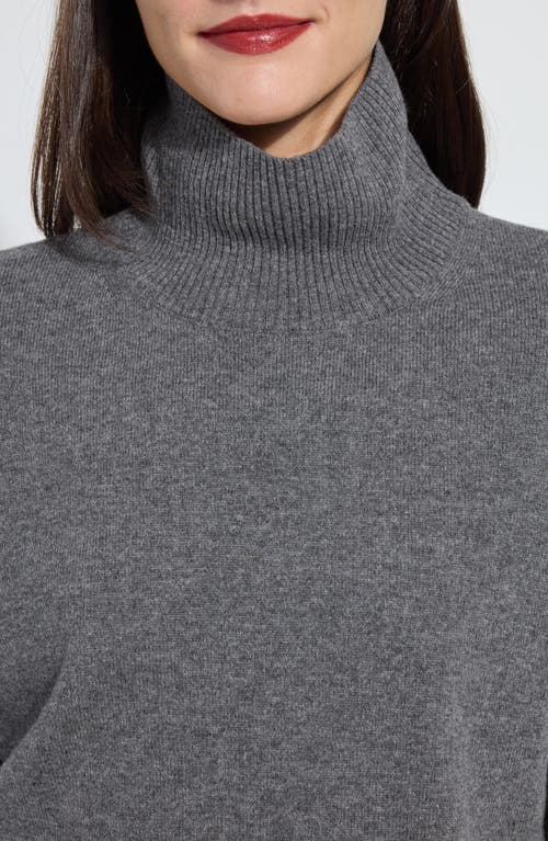Lyssé Lysse Short Sleeve Turtleneck Cashmere Sweater In Gray