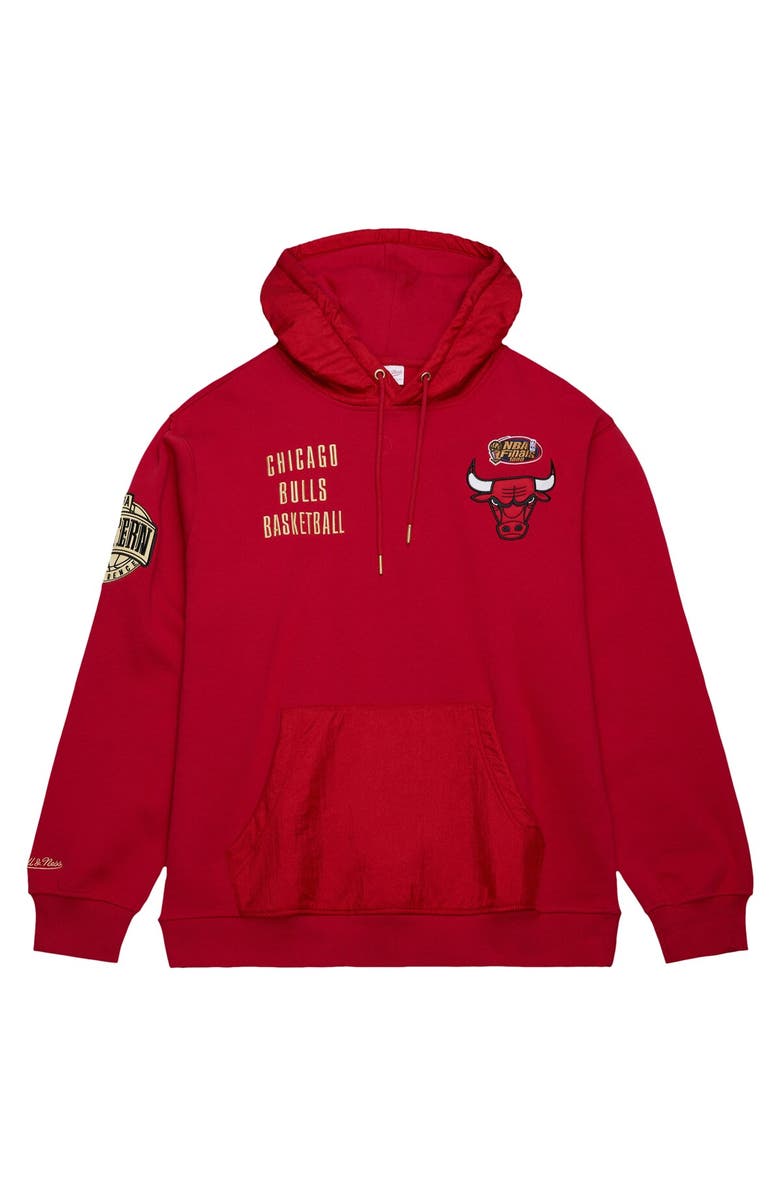Mitchell & Ness Men's Mitchell & Ness Red Chicago Bulls Team OG 2.0 Vintage Logo Fleece Pullover Hoodie, Alternate, color, Red