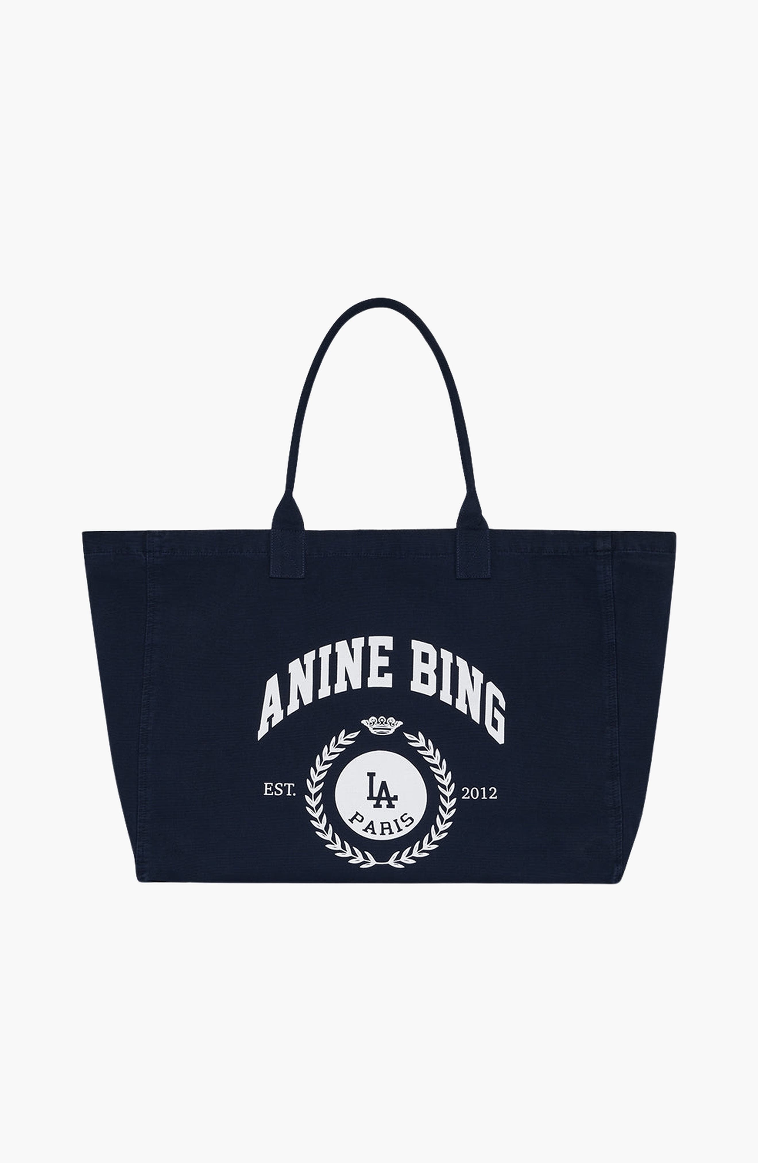 Leo Collegiate Canvas Tote, Main, color, Blue