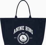 ANINE BING Leo Collegiate Canvas Tote