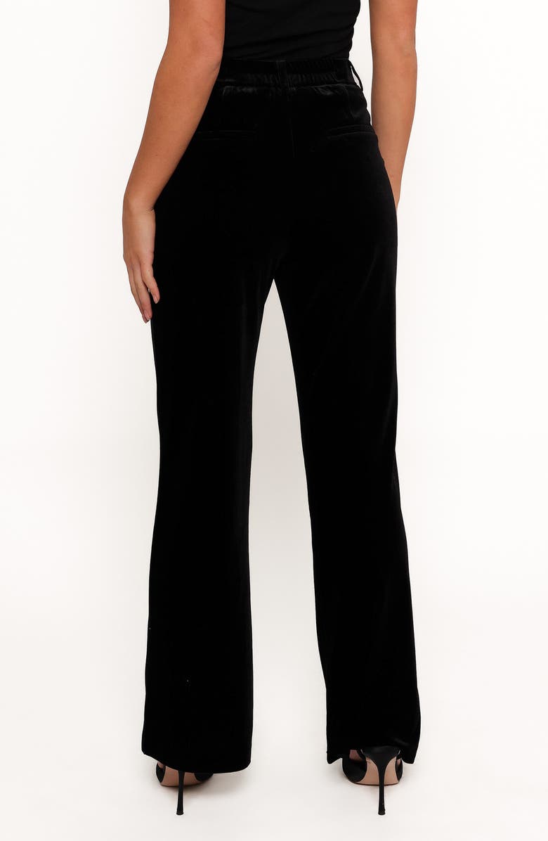 Petal & Pup Darla Velvet Wide Leg Pants, Alternate, color, Black