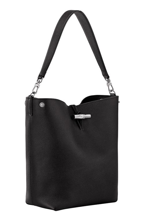 Longchamp Sac Porté Épaule M Le Roseau In Black
