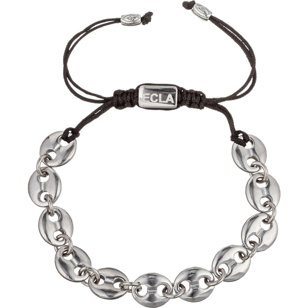 Eye Candy Los Angeles Adrian Mariner Chain Link Bracelet In Silver