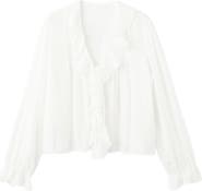 MANGO TEEN Flowy Ruffle Top