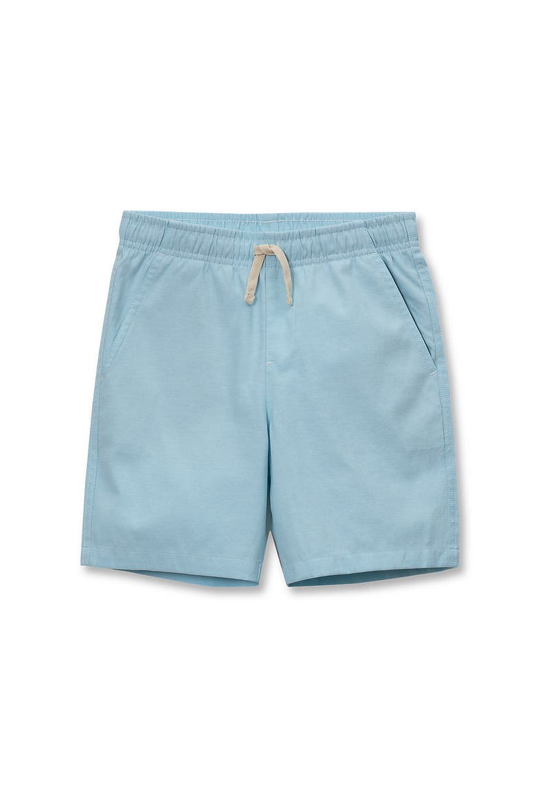 Boys Husky Oxford Pull On Shorts, Main, color, Crystal Blue