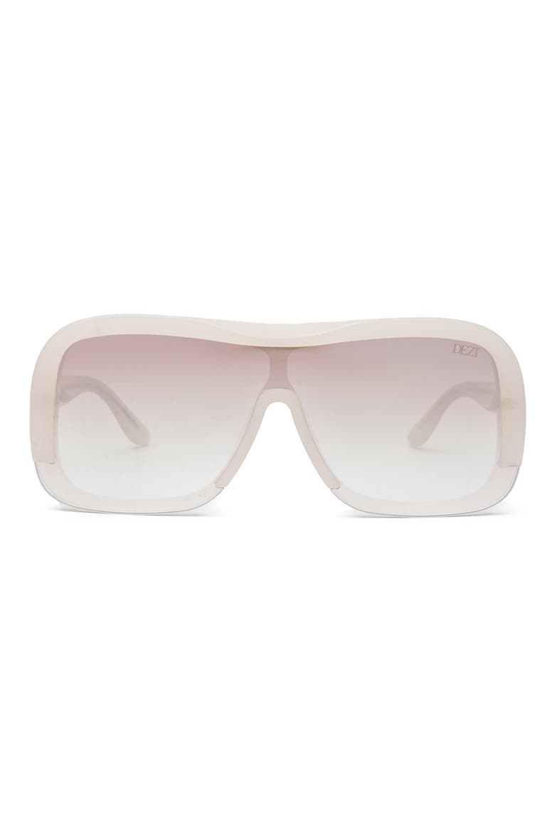 Afters Shield Sunglasses, Main, color, AFTERS MILKY CREAM / LIGHT BRO