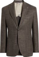 Jack Victor Hampton Brown Slub Wool Blend Sport Coat