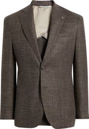 Jack Victor Hampton Brown Slub Wool Blend Sport Coat