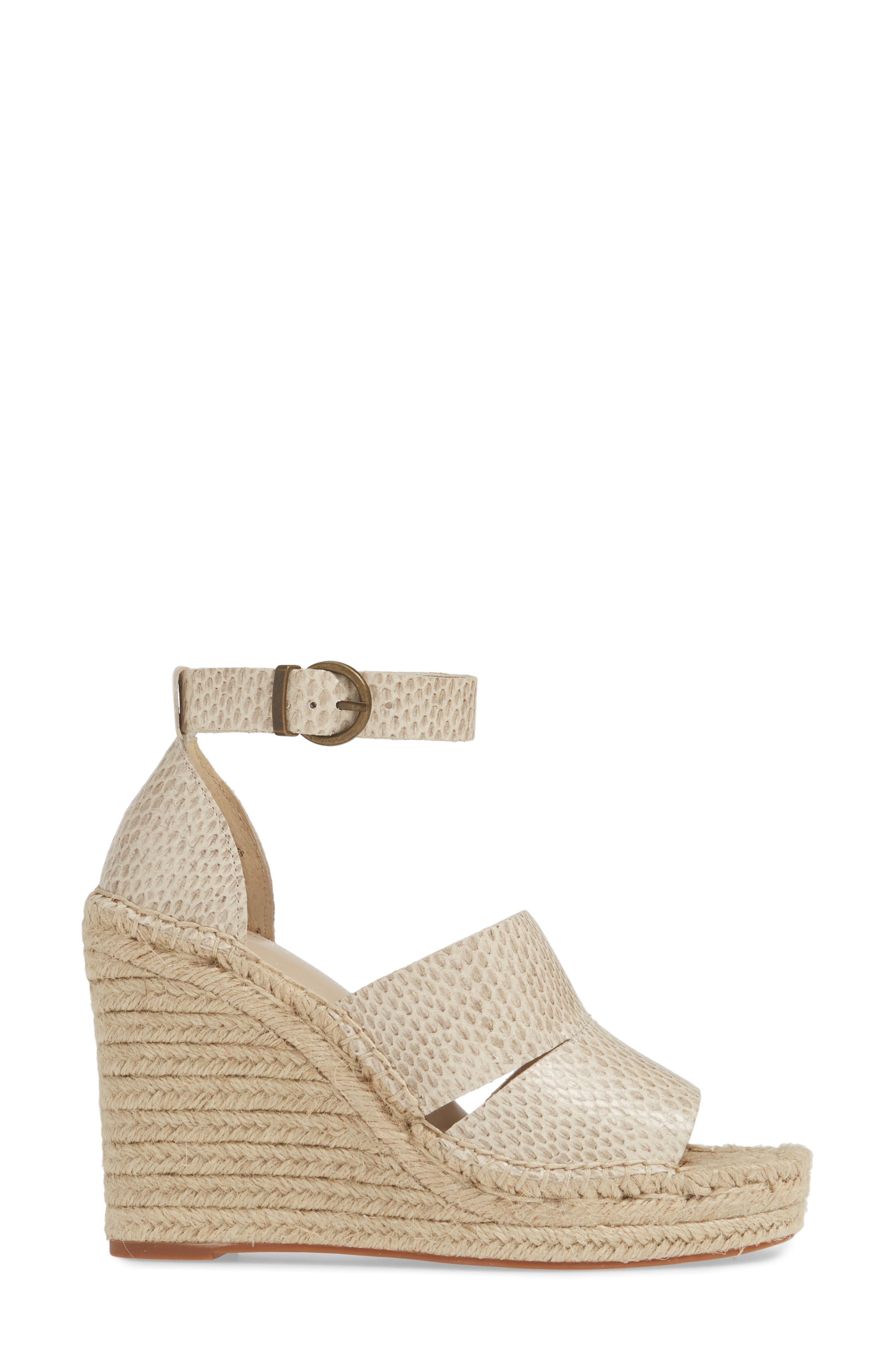 Sannibel Platform Wedge Sandal, Alternate, color, PRINTED NATURAL SNAKE LEATHER