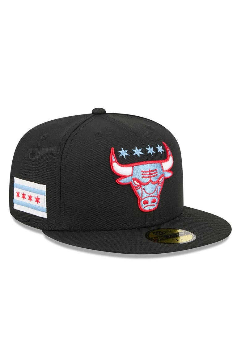 Men's New Era Black Chicago Bulls 2025/26 City Edition Alternate 59FIFTY Fitted Hat, Main, color, Black