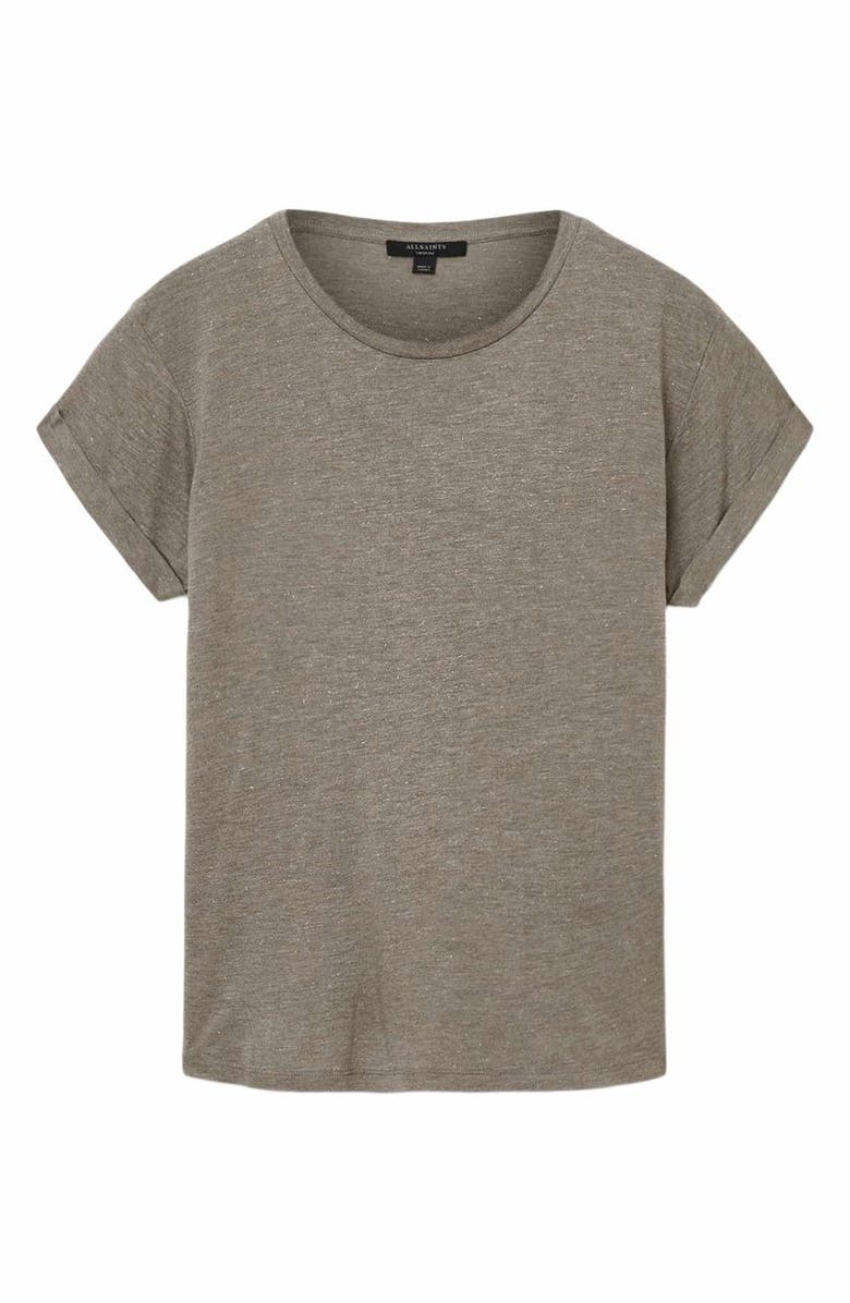 AllSaints Anna Shimmer T-Shirt, Alternate, color, Khaki Green