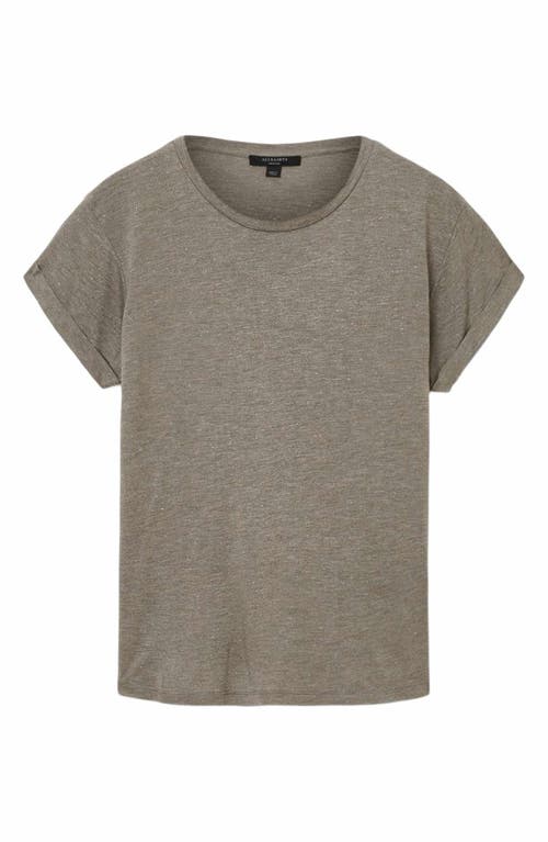 Allsaints Anna Shimmer T-shirt In Green