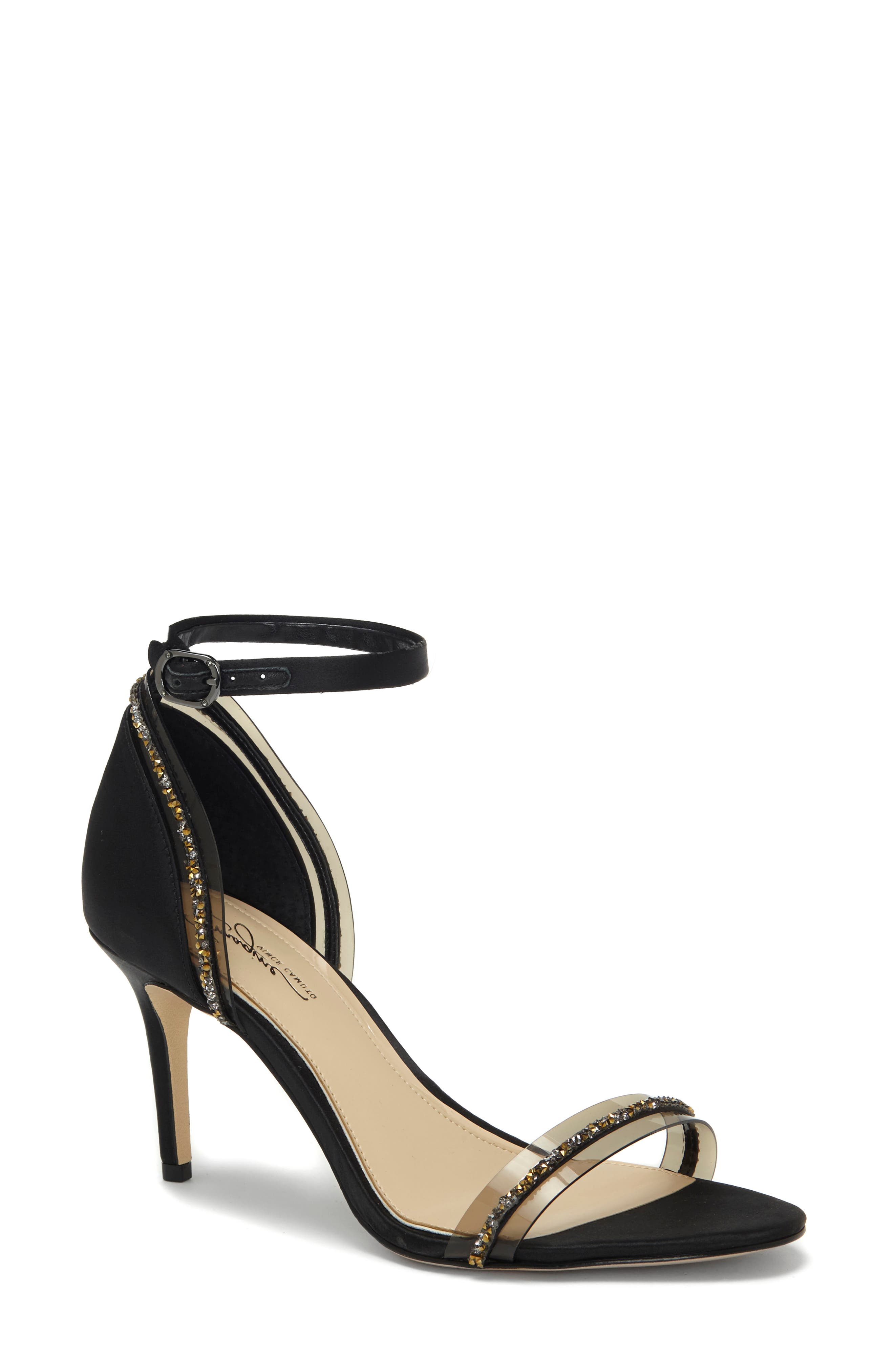 Imagine by Vince Camuto Phillipa Crystal Embellished Clear Sandal, Main, color, 