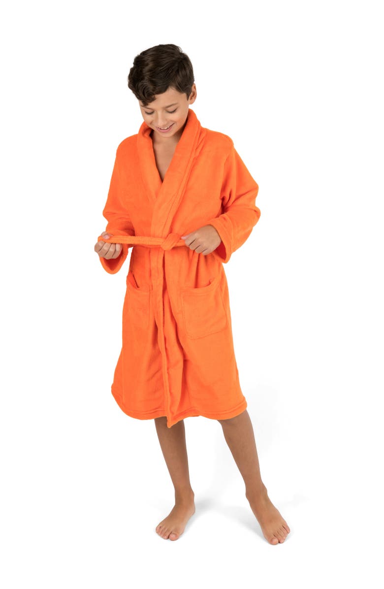 Leveret Kids Fleece Robe, Shawl Collar, Solid Colors, Main, color,