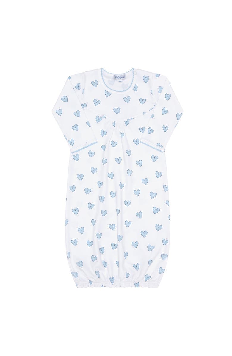 Nellapima Blue Heart Print Gown - Baby, Main, color, Blue