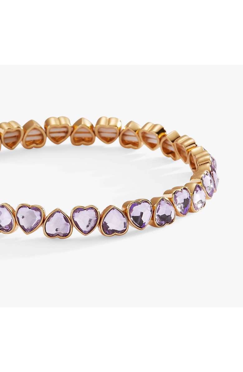 Alex and Ani Faceted Heart Stretch Bracelet, Alternate, color, Purple