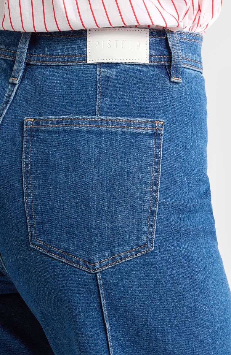 Pistola Penny Pintuck High Waist Ankle Wide Leg Jeans, Alternate, color, Country Club