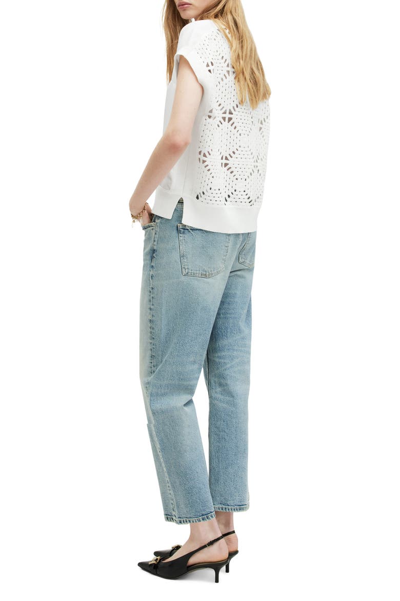 Marti Knit Back Top, Alternate, color, CHALK WHITE