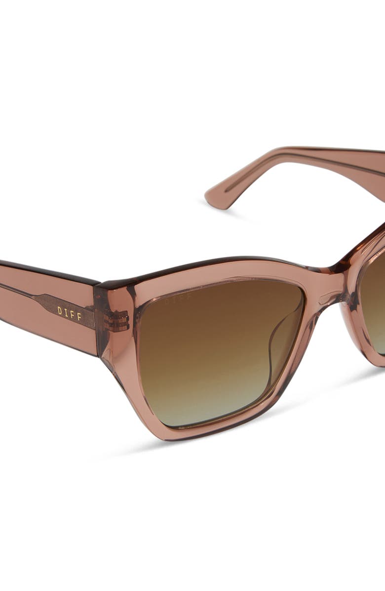 DIFF Vivienne 56mm Cat Eye Sunglasses, Alternate, color, Cafe Ole / Brown Gradient