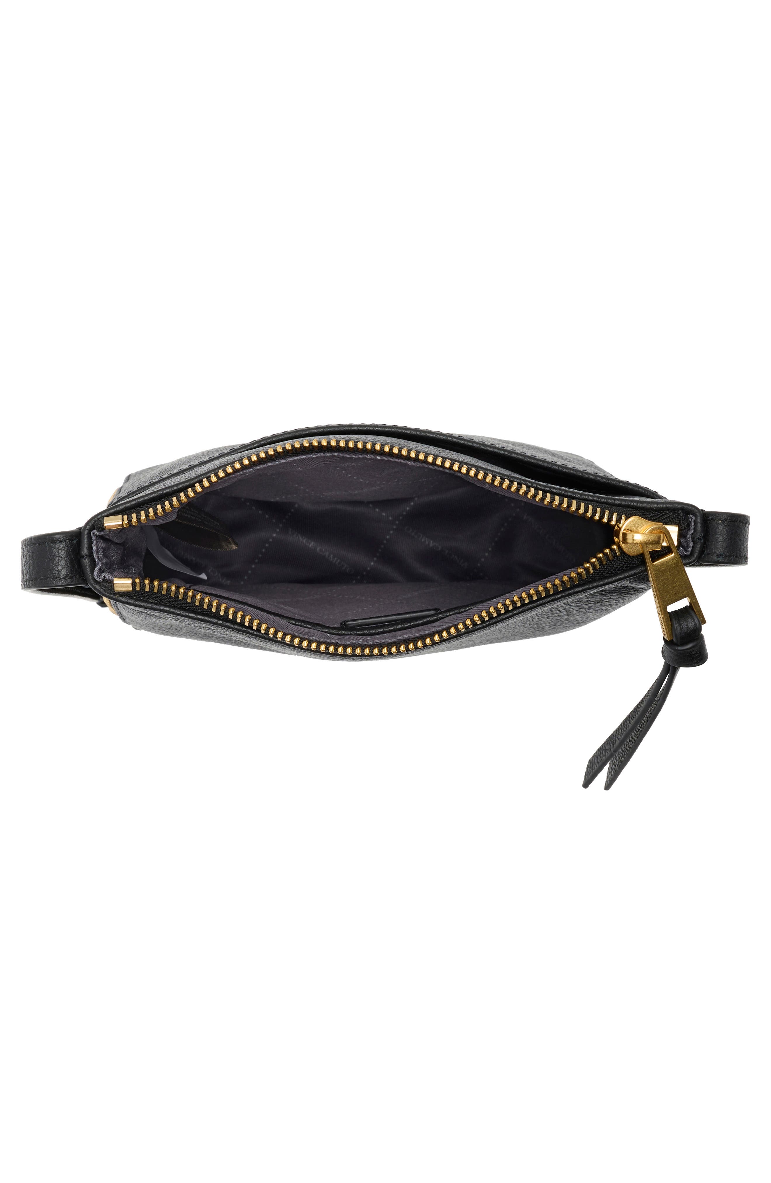 Vince Camuto Lorry Leather Crossbody Bag, Alternate, color, Black