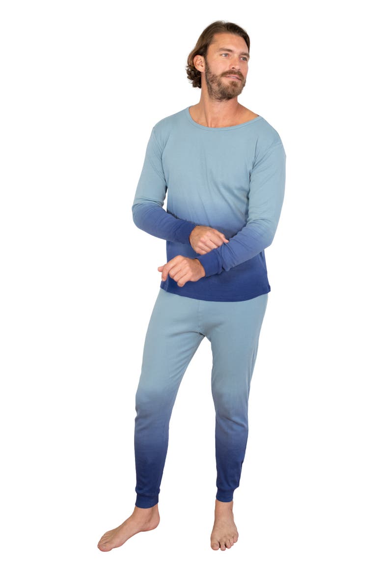 Men's Cotton Tie Dye Matching Family Pajamas, Alternate, color, Tie Dye Blue