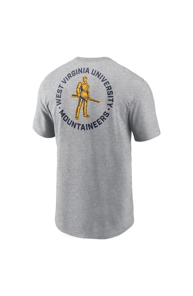 Nike Men's Nike Heather Gray West Virginia Mountaineers Campus 2-Hit T-Shirt, Alternate, color, Heather Gray
