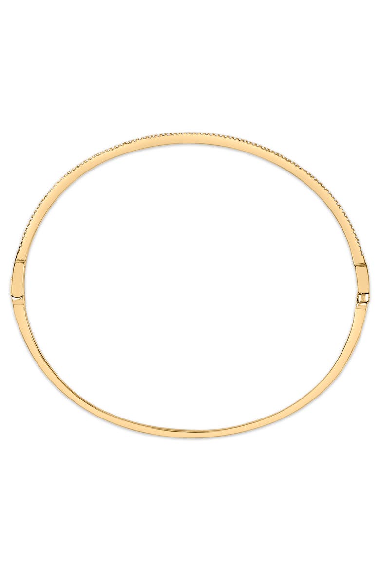 14K Yellow Gold 1/3 Cttw Diamond Half Eternity Bangle Bracelet, Alternate, color, Yellow