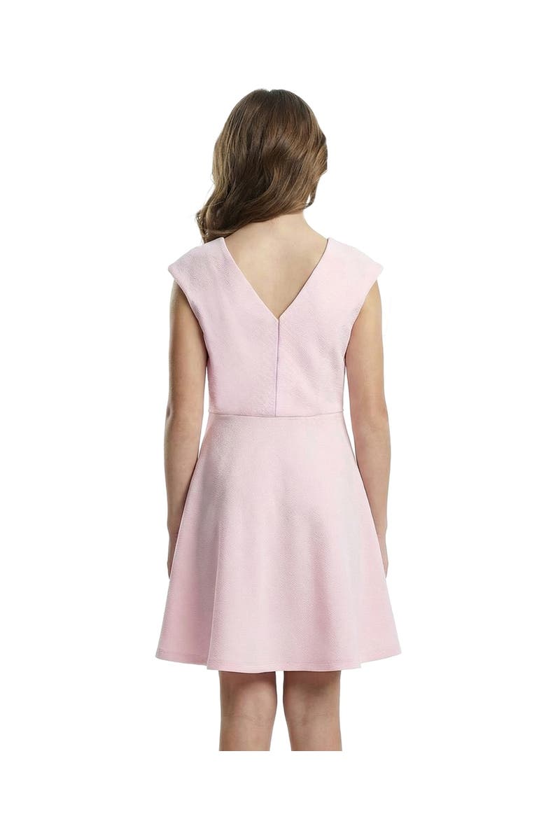 Textured Cap Sleeve Dress in Longer Length, Alternate, color, Light Pink