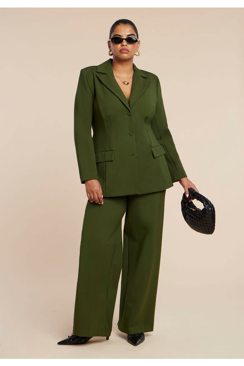 The Ultimate Stretch Nipped Waist Blazer, Alternate, color, DARK FOREST GREEN