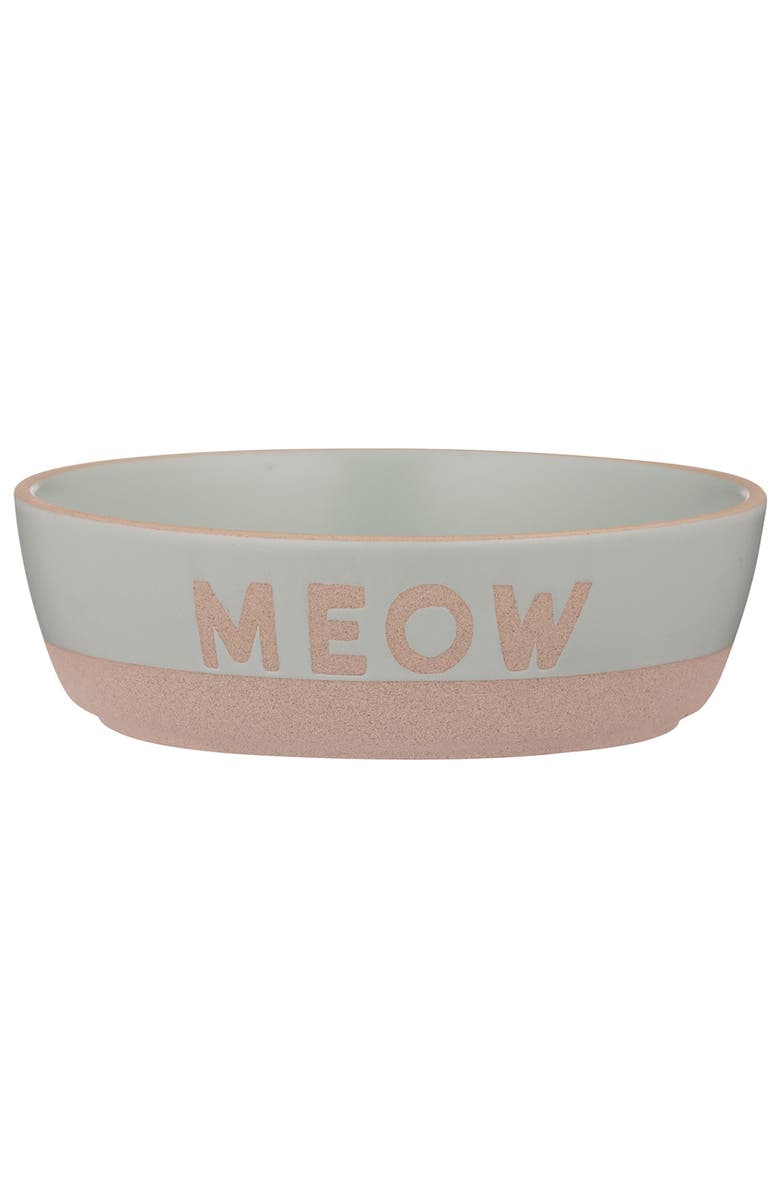 MASON CASH Meow Cat Bowl, 5.1 Inches, 10.1oz, Food & Water Dish, Main, color, Multicolored