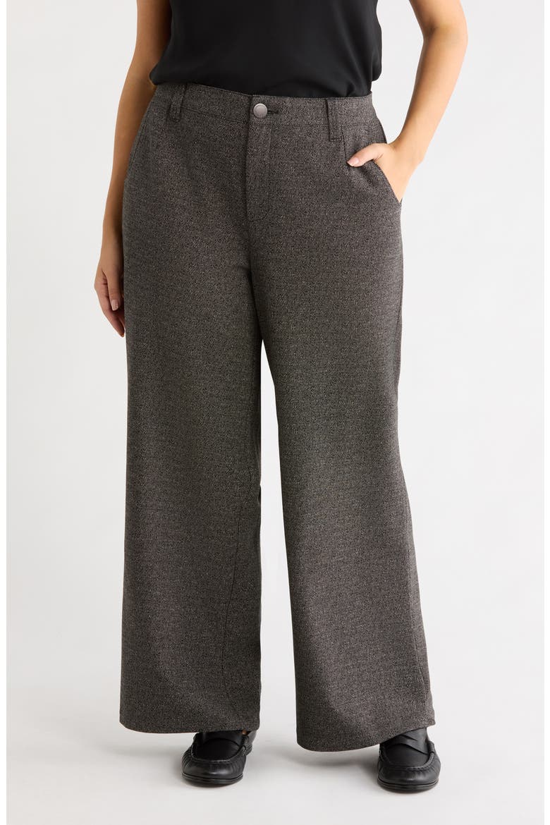Whitney High Waist Wide Leg Pants, Main, color, BLACK/ BIRCH