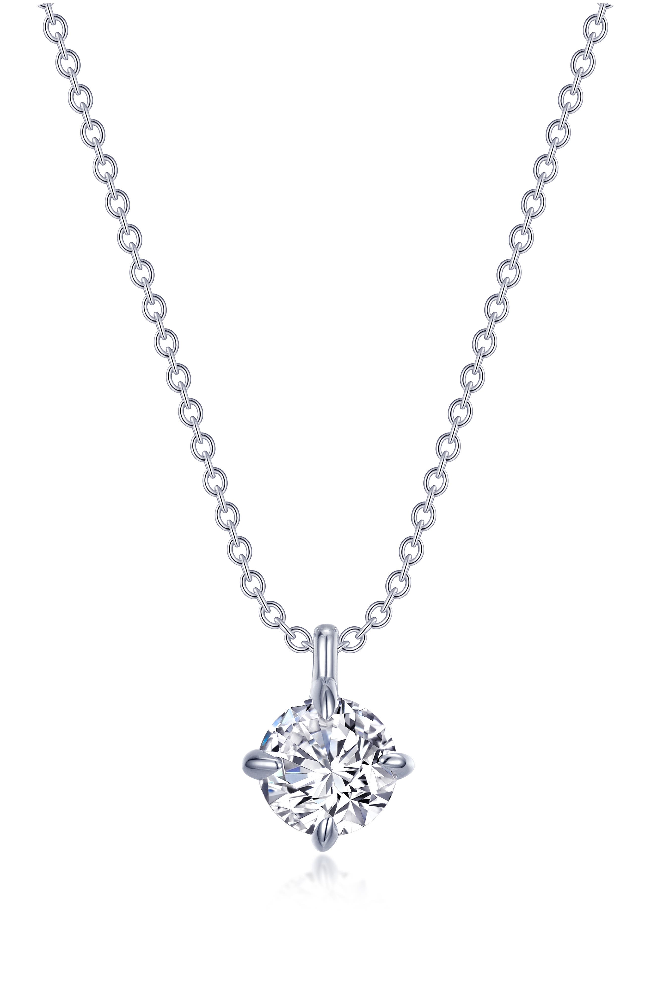 Lafonn Claw Round Simulated Diamond Solitaire Pendant Necklace