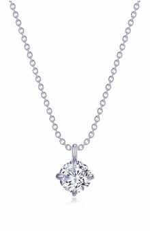 Lafonn Claw Round Simulated Diamond Solitaire Pendant Necklace