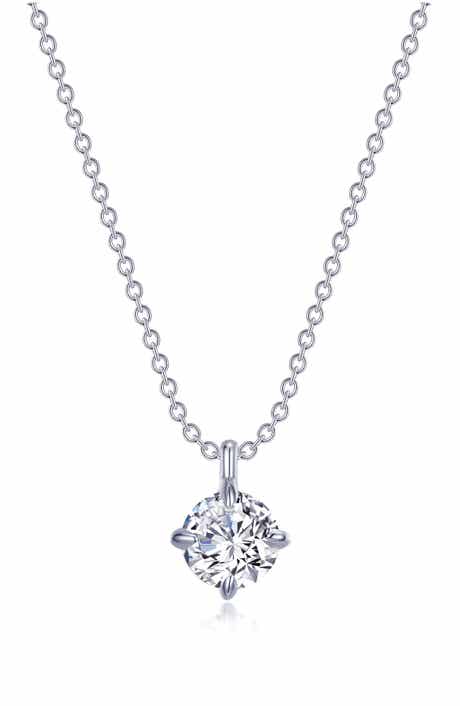 Lafonn Claw Round Simulated Diamond Solitaire Pendant Necklace