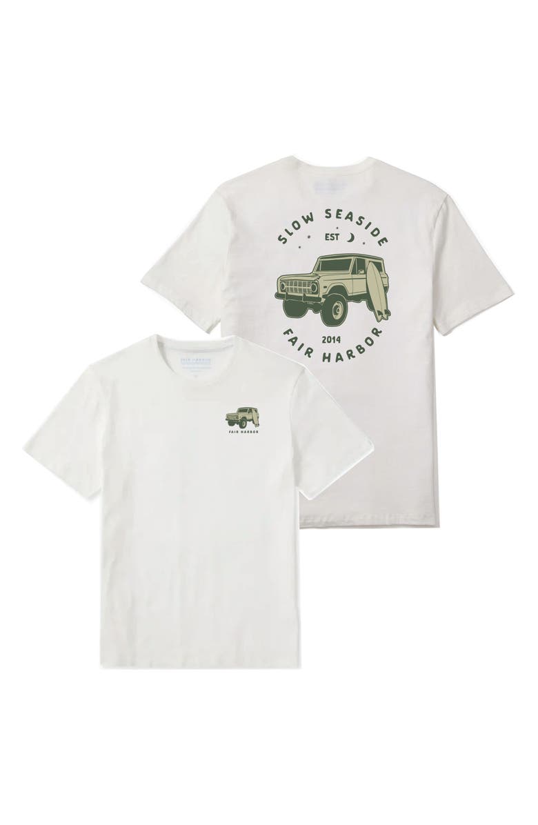 Fair Harbor Kismet Graphic T-Shirt, Main, color, White Slow Seaside