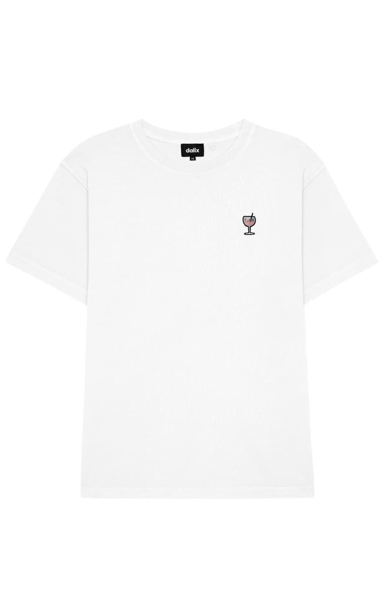 Dalix Mens Spritz Midweight Garment Dye Tee, Main, color, White