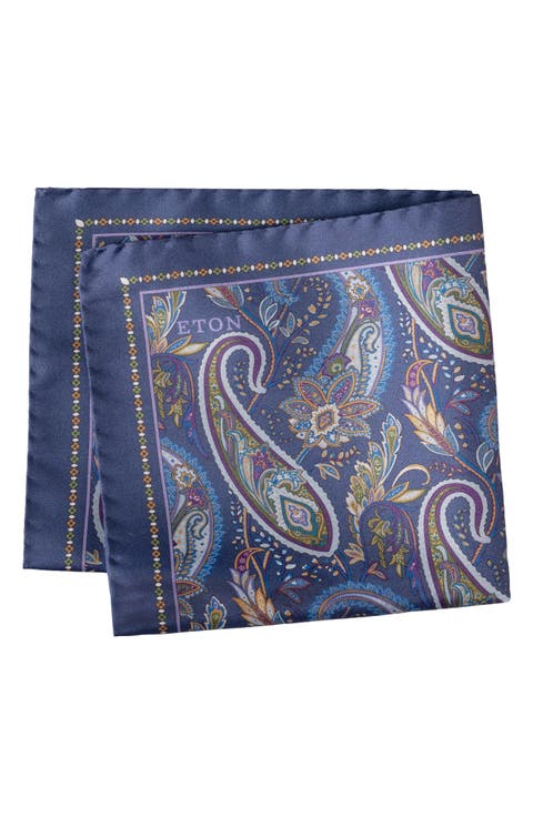 Paisley Silk Twill Pocket Square