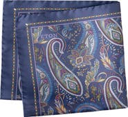 Eton Paisley Silk Twill Pocket Square