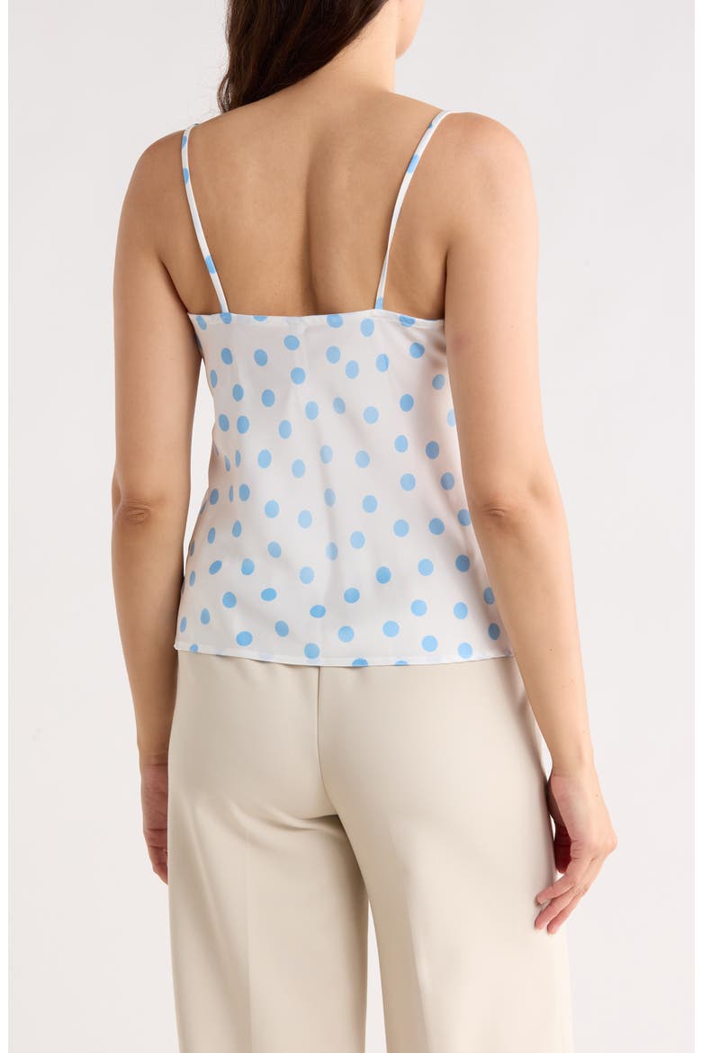 Sleeveless Cowl Neck Tank, Alternate, color, WHITE/ BLUE