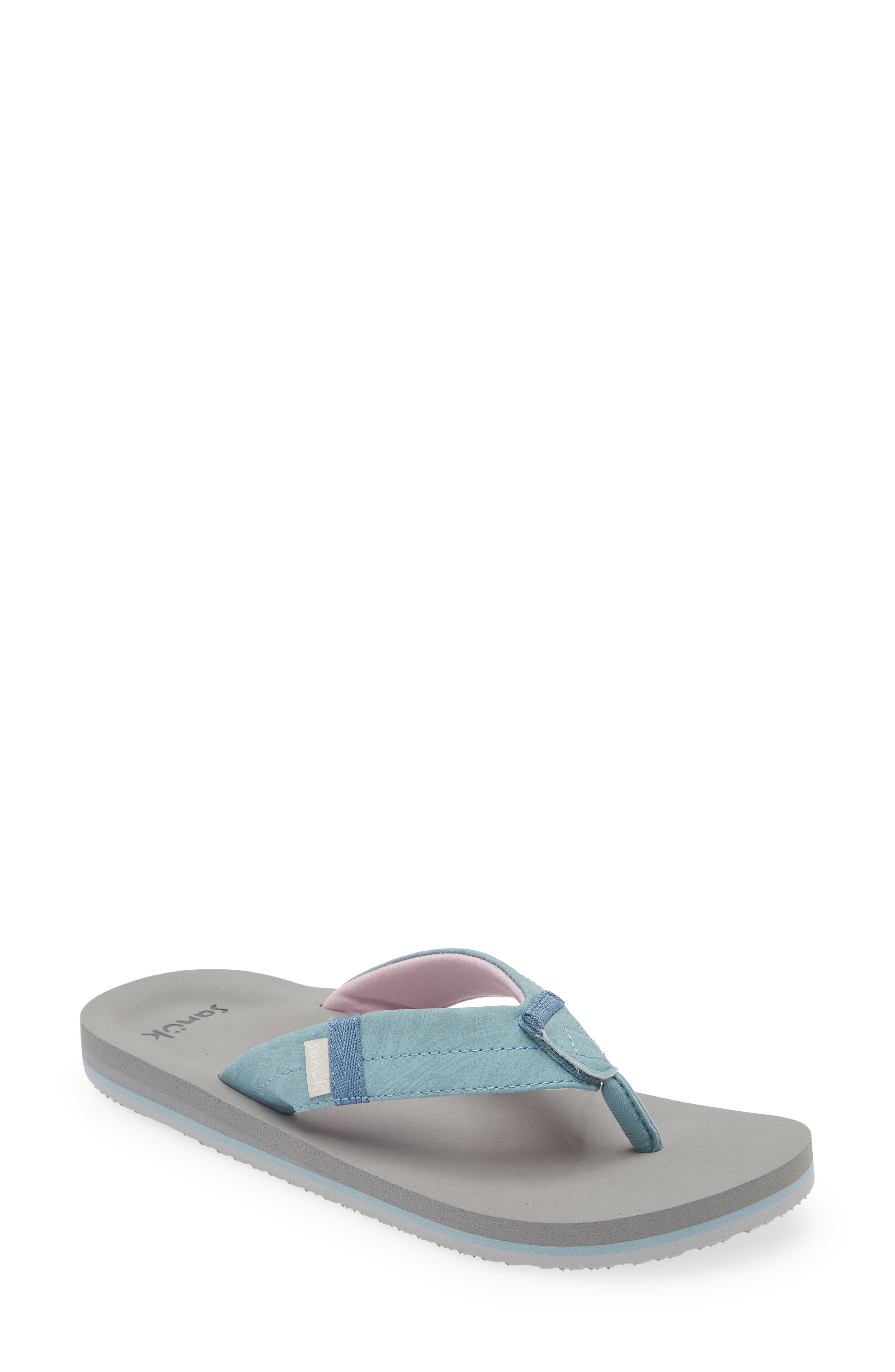 Sanuk Ziggy Switchfit Flip Flop, Main, color, Dusty Blue
