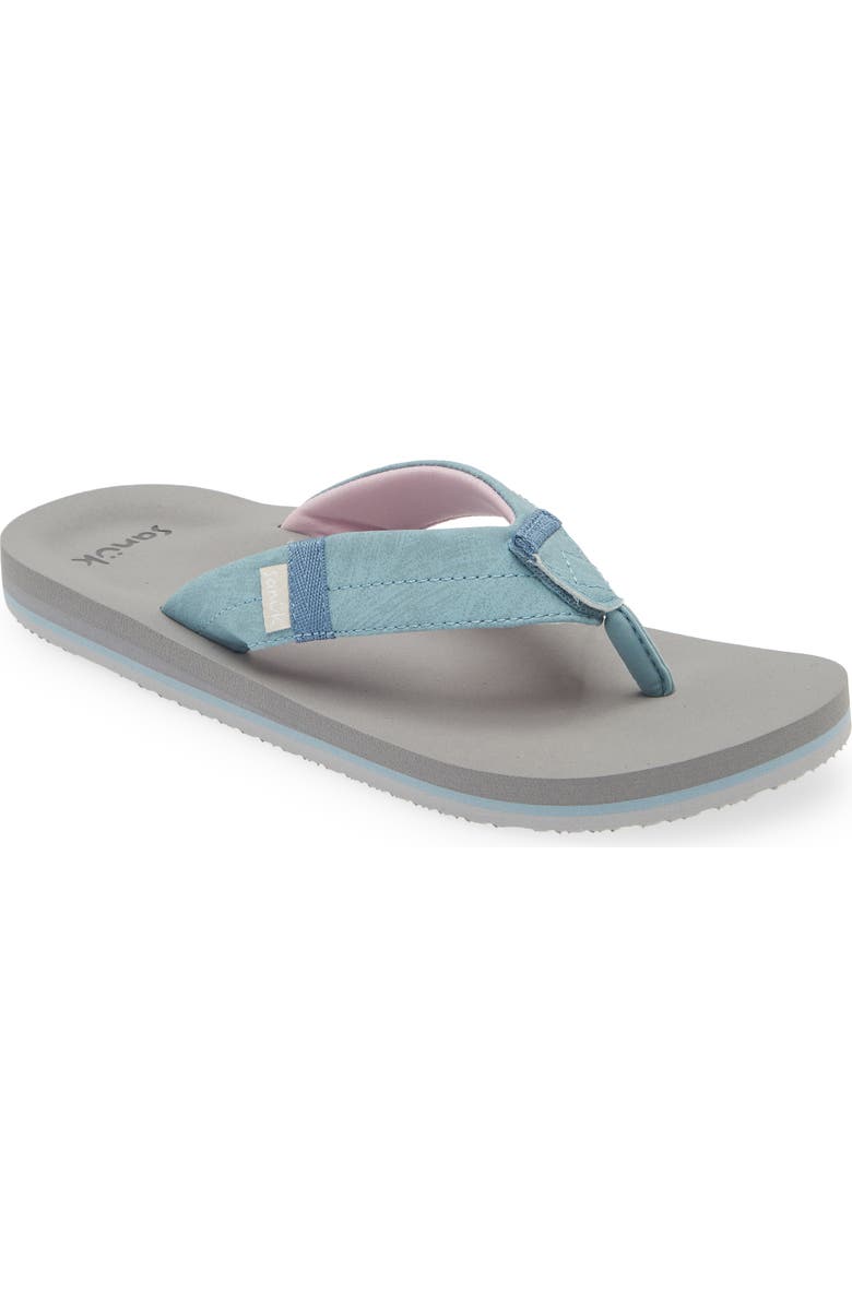 Sanuk Ziggy Switchfit Flip Flop, Main, color, Dusty Blue