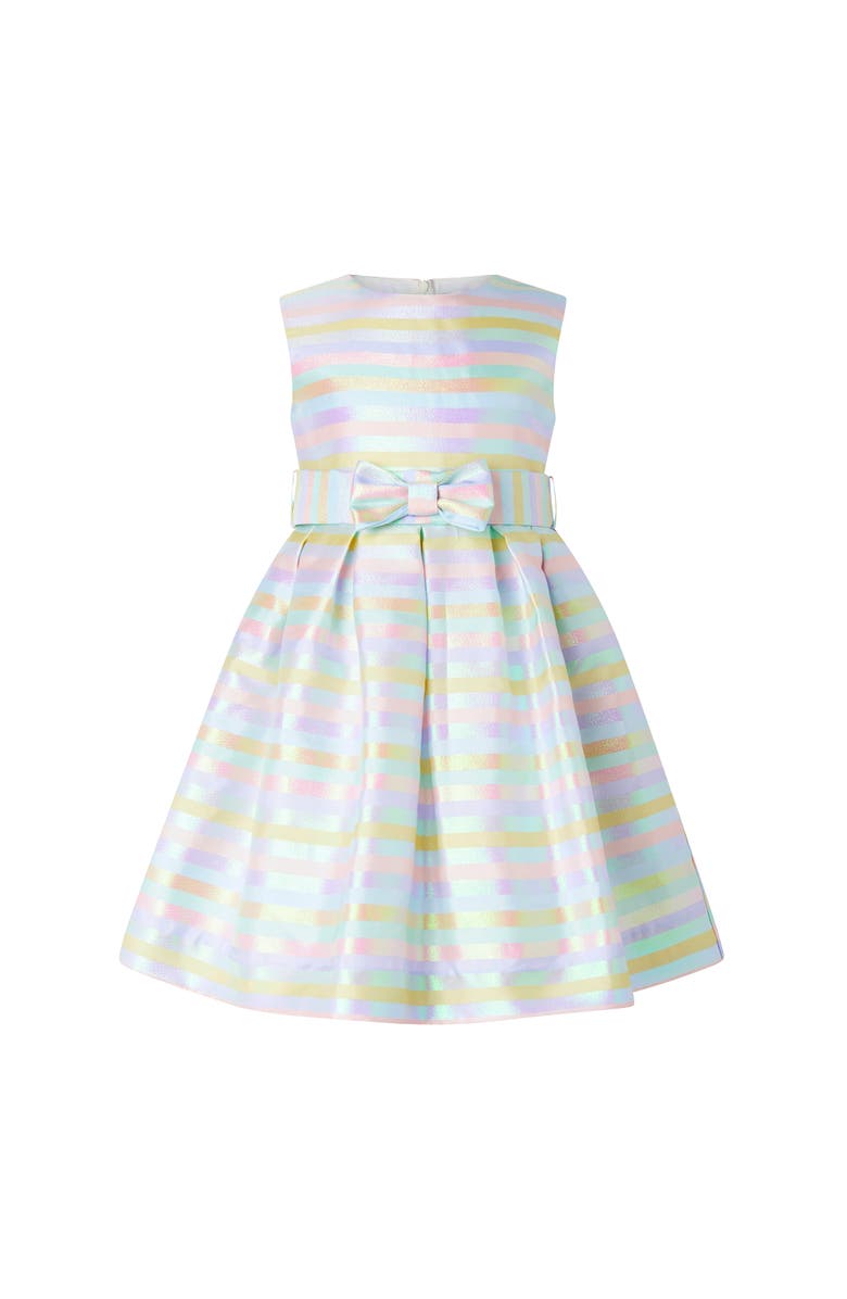 Rachel Riley Pastel Stripe Party Dress, Main, color,