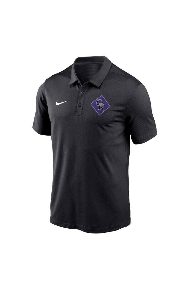 Nike Men's Nike Black Colorado Rockies Diamond Icon Franchise Performance Polo, Alternate, color, Black