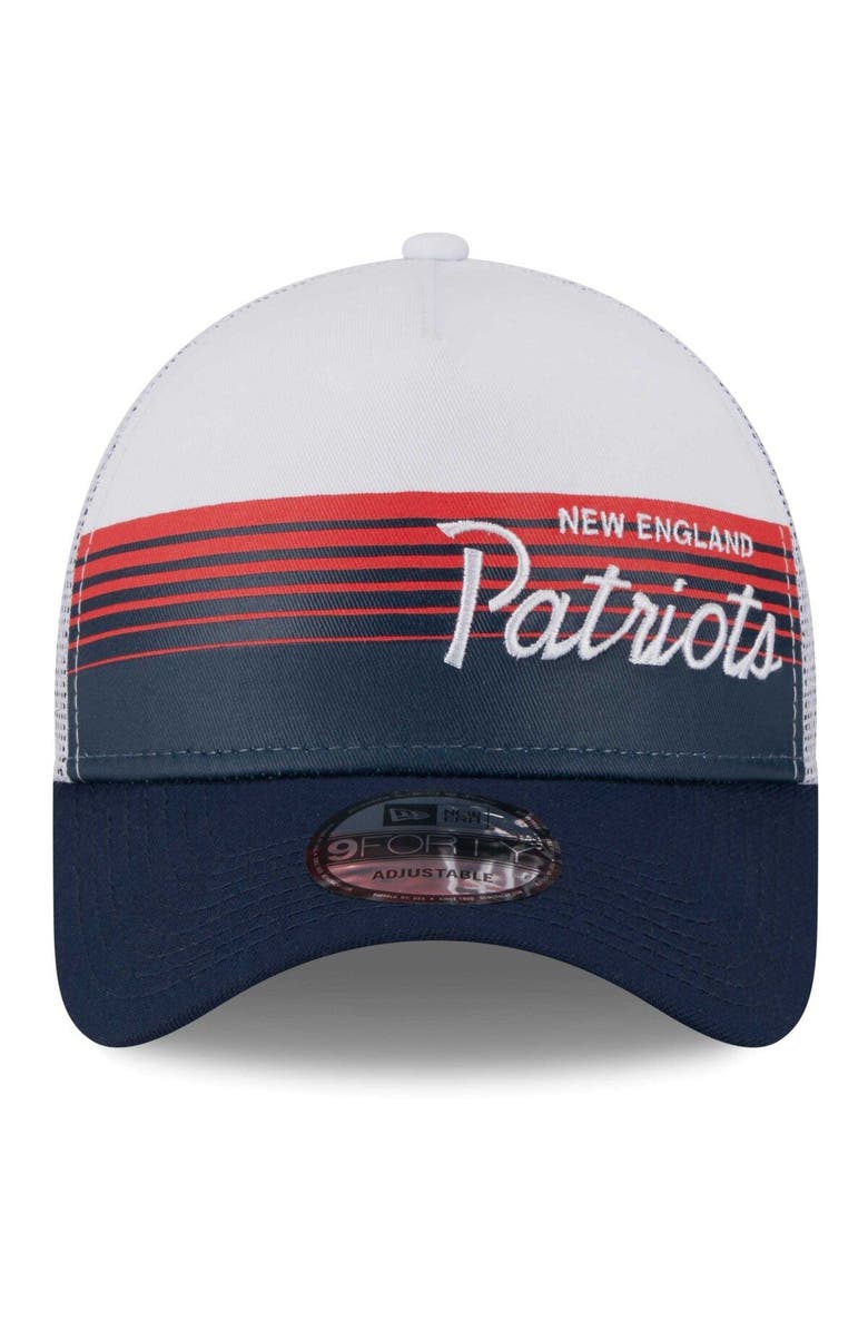 New Era Men's New Era Navy New England Patriots Horizon A-Frame 9FORTY Snapback Hat, Alternate, color,